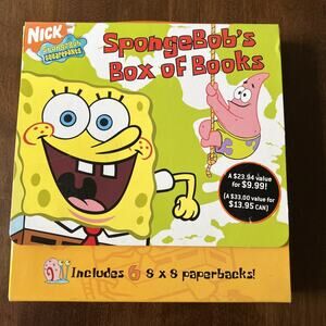 SpongeBob's Box of Books (SpongeBob SquarePants) Set 6 Paperbacks Vintage 2004